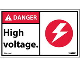 NMC DGA10LBL Danger High Voltage Label