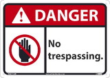 NMC DGA111 Danger No Trespassing Sign, 10X14, Standard Aluminum, 10