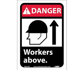 NMC DGA14 Danger Workers Above Sign
