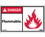 NMC DGA15LBL Danger Flammable Label, Adhesive Backed Vinyl, 3" x 5", Price/5/ package