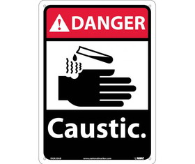 NMC DGA35 Danger Caustic Sign