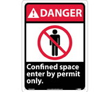 NMC DGA36 Danger Confined Space Enter By Permit Only Sign