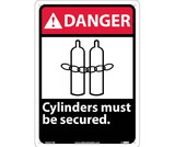 NMC DGA37 Danger Cylinders Must Be Secured Sign