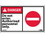 NMC DGA39LBL Danger Do Not Enter Authorized Personnel Only Label, Adhesive Backed Vinyl, 3" x 5", Price/5/ package