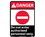 NMC 10" X 14" Vinyl Safety Identification Sign, Do Not Enter Authorized Per.., Price/each