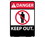 NMC 10" X 14" Vinyl Safety Identification Sign, Keep Out, Price/each