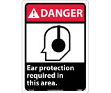 NMC DGA4 Danger Ear Protection Required In This Area Sign