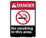 NMC DGA52 Danger No Smoking In This Area Sign