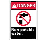 NMC DGA5 Danger Non-Potable Water Sign