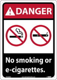 NMC DGA66 Danger No Smoking E-Cigarette Sign