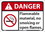 NMC 7" X 10" Vinyl Safety Identification Sign, Danger Flammable Material Sign, Price/each