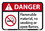 NMC 7" X 10" Vinyl Safety Identification Sign, Danger Flammable Material Sign, Price/each