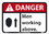NMC 7" X 10" Vinyl Safety Identification Sign, Danger Men Working Above Sign, Price/each