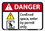 NMC 7" X 10" Vinyl Safety Identification Sign, Danger Confined Space Permit Sign, Price/each
