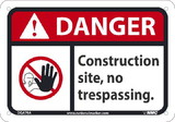 NMC DGA79 Danger, Construction Site No Trespassing