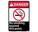 NMC DGA7 Danger No Smoking Beyond This Point Sign