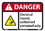 NMC 7" X 10" Vinyl Safety Identification Sign, Danger Electrical Hazard Sign, Price/each
