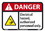NMC 7" X 10" Vinyl Safety Identification Sign, Danger Electrical Hazard Sign, Price/each