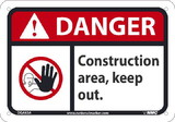 NMC DGA83 Danger, Construction Area Keep Out