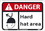 NMC 7" X 10" Vinyl Safety Identification Sign, Danger Hard Hat Area Sign, Price/each