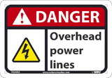 NMC DGA89 Danger Overhead Power Lines