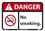 NMC 7" X 10" Vinyl Safety Identification Sign, Danger No Smoking Sign, Price/each
