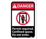NMC DGA9 Danger Permit Required Confined Space Do Not Enter Sign
