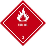 NMC DL100 Fuel Oil 3 Dot Placard Sign