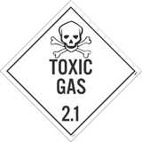 NMC DL126 Toxic Gas 2.1 Dot Placard Sign