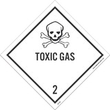 NMC DL133LBL Toxic Gas 2 Dot Placard Label