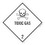 NMC 4" X 4" Vinyl Safety Identification Sign, Toxic Gas, Price/25/ package