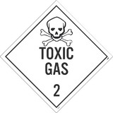 NMC DL133 Toxic Gas 2 Dot Placard Sign