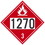 NMC 10.75 X 10.75 Safety Identification Placard, 1270 Petroleum Oil, Price/each
