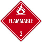 NMC DL158 Flammable 3 Dot Placard Sign