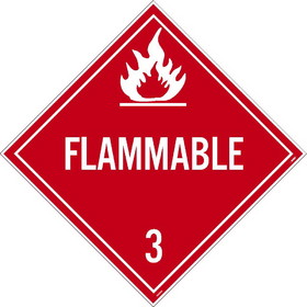 NMC DL158 Flammable 3 Dot Placard Sign
