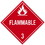 NMC 10.75 X 10.75 Safety Identification Placard, Flammable, Price/each