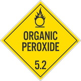 NMC DL15RLBL Organic Peroxide Label, Rigid Plastic, 10.75