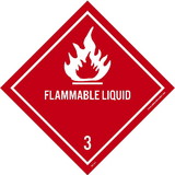 NMC DL161LBL Flammable Liquid 3 Dot Label