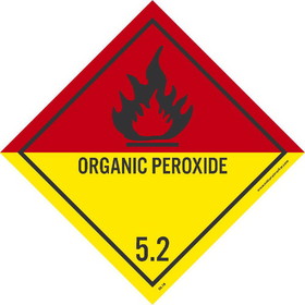 NMC DL18LBL Organic Peroxide 5.2 Dot Placard Label