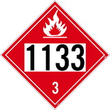 NMC DL201 1133 Class 3 Flammable Liquid Placard Sign