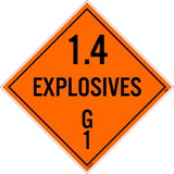 NMC DL203 1.4 Explosives G1 Dot Placard Sign