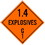 NMC 10.75 X 10.75 Safety Identification Placard, 1.4 Explosives G 1, Price/each