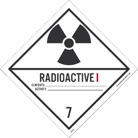 NMC DL25LBL Radioactive I Label
