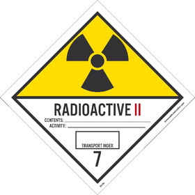 NMC DL26LBL Radioactive Ii Label