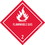 NMC 4" X 4" Vinyl Safety Identification Sign, Flammable Gas, Price/25/ package