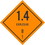 NMC 4" X 4" Vinyl Safety Identification Sign, 1.4 Explosive 8, Price/25/ package