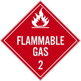 NMC DL46 Flammable Gas 2 Dot Placard Sign