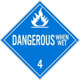NMC DL47 Dangerous When Wet 4 Dot Placard Sign
