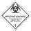 NMC 4" X 4" Vinyl Safety Identification Sign, Infectious Substance, Price/25/ package