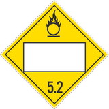 NMC DL63B 5.2 Oxidizer And Organic Peroxide Blank Dot Placard Sign